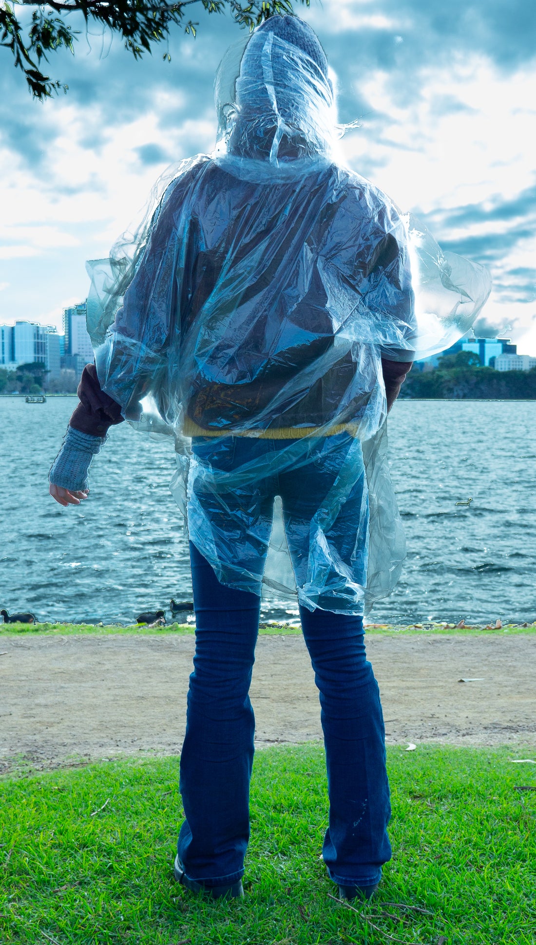 Degradable Adult Rain Poncho